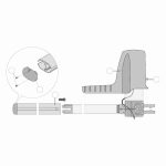6OBS Kit Spina Di Fissaggio Anteriore E Posteriore Per Obbi Bh-3bh-3bfch Ditec 6obs