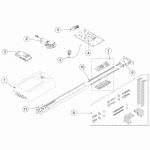 6TOPGC Carrello Completo Per Top 603h-903h Ditec 6topgc Entrematic Ricambio Originale