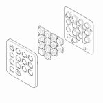 SPEDS0001 Kit Ricambio Tastiera Eds E Edsb Ricambio Originale NICE SPEDS0001