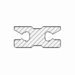 V2094G50 Profilo Assemblaggio Anta Fissa L 5050 Grezzo DITEC ENTREMATIC V2094G50
